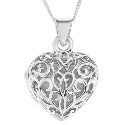 Silver Locket Necklace Amazon.co.uk