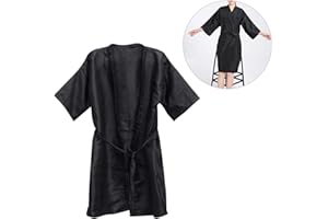 HEALLILY 1 Pieza de Capas Negras para Salón de Peluquería Batas para Clientes de Salón Batas de Salón para Clientes de Mujeres