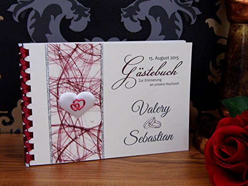 Gästebuch zur Hochzeit – DIN A5 quer – Softcover – personalisiert – mit Namen -Hochzeitsgeschenk – individuell gestaltet- Album - 3