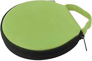 Washranp - Borsa porta CD in tinta unita, in tessuto Oxford rotondo, per auto, casa, 20 dischi, con cerniera, colore: Verde