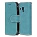 Produktbild Chreey Samsung Galaxy S3 Mini Hülle, Matt Leder Tasche Retro Handyhülle Magnet Flip Case mit Kartenfach Geldbörse Schutzhülle Etui [Blau]