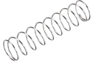 sourcing map 15 Stück Druckfeder 304 Edelstahl Druckfedern Spiralfeder Stahlfeder 15mm Außendurchmesser 1mm Drahtdurchmesser 30mm Komprimierte Länge 60mm Länge 35N Tragfähigkeit Silber