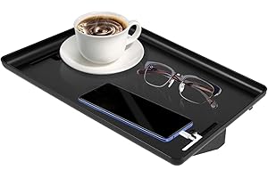 BAODBF Bedside Shelf for Hanging, Bunk Bed and Upper Bunk Bed Essentials, Clip On Bedside Table, Bed Shelf, Bedside Table with Cable Management, 32 x 23.3 x 5.3 cm (Black)