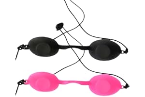 SICAILU 2 PCS Safety Tanning Goggles and Eyepatch Laser Light Protection Safety Goggles Ipl Beauty Clinic Patient for Patients in Ipl, UV, Infrared LED Light Therapy Sunbathing on the Beach.