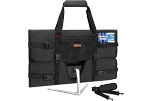 CYUREAY Monitor-Tragetasche kompatibel mit 24-Zoll-Monitoren/LCD-Bildschirmen, Monitor-Tasche mit Schultergurt und Visitenkartenfach, Schutzhülle für Apple-Monitore für iMac 24-Zoll-Monitore (24"Schwarz)