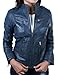 Produktbild Coole Kurze Biker Damen Lederjacke LB01, Blau, Große : 3XL
