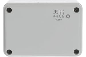 ABB IP65 Junction Box • Fully Dust Sealed Enclosure • Waterproof Electric Cable Connector Unit • Shockproof Adaptable Indoor/Outdoor Box • 105 x 70 x 50mm