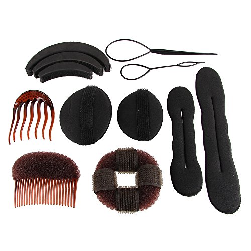 Beauty7 Hair Styling Accessories Tools Set 7 Types Styling Tools Buns Formers/Doughnuts/Hair Braid/Hair comb bun shaper/hair insert bun shaper