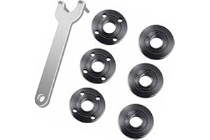 HOZZWHOO Grinder Angle Spanner Wrench Flange Nut, 4.5 Inch 5 Inch 5/8-11, 1PC Angle Grinder Flange Wrench and 6PCS Flange Nuts