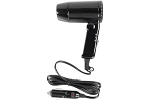 Dapuly Sèche-cheveux électrique - 12 V - Allume-cigare - Ventilateur chaud et froid - Pliable - Pour voiture, voyage, camping