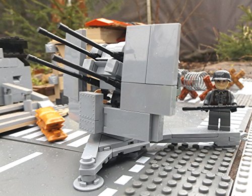 Modbrix 2186 – ✠ Wehrmacht Flak Vierling 38 inkl. 2 custom Wehrmacht Soldaten aus original Lego© Teilen ✠ - 3