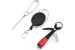 Elgbiaoxi 3 PCS Fly Fishing Tools Kit Supplies Fish Quick Knot Tying Tool Fly Fishing Retractors Combo for Fishing Gear Fishing Gifts for Men