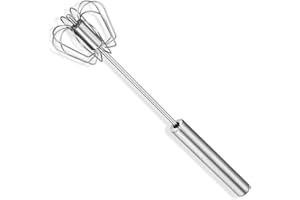 KNEWMART Sbattitori manuali,Acciaio Inossidabile Frullino per Le Uova Manuale Anti Ruggine Durevole Ruotabile Uovo Strumenti per Frullare Sbattitori Manuali per Cucina Mescolanza