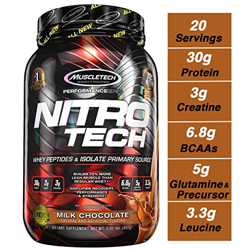 Muscletech Suplemento para Deportistas Nitro Tech Performance Series, Sabor de Chocolate - 907 gr