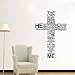 Produktbild Zooarts Wandsticker, Jesus-Christus-Kreuz, Bibel-Zitat