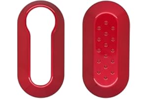 BROVACS Paint Metallic Colour Shell Cover ABS Hard Case Holder Compatible with FIAT Remote Flip Key Fob 3 Button SV0755 Red