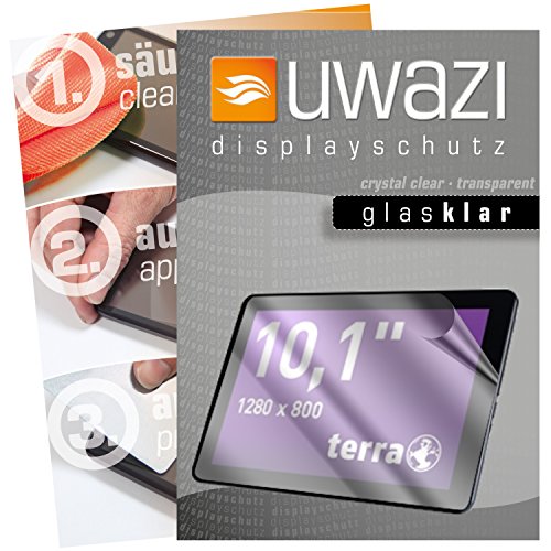 Terra Pad 1004 (10,1 Zoll) Schutzfolie 3x uwazi glas-klare Displayschutzfolie Folie