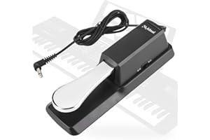 DEMERAS Keyboard Sustain Pedal Digital Piano Dämpfer Universal Zubehör kompatibel mit Yamaha Electronic Pianos Geburtstagsgeschenke Weihnachtsgeschenke, Schwarz