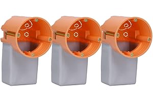 Voxura Hohlwand-Elektronikdose Tunneldose Gerätedose Schalterdose 75mm tief HW Ø 68mm Orange 3 Stück