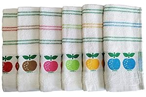 Energy Colors Textil Hogar - Original - Paños de Cocina Rizo Extra Absorbentes Gran Tamaño 50 x 50 cm (Natural Algodón, 6)