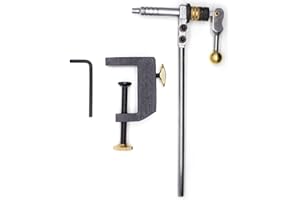 YZD Fly-Tying Borne Vice Standard Boule, Argent/Noir, Taille Unique Montage de mouches étaux C Pince Acier Mors durs 360 Table tournante étau de Outils de montage de mouches kit Making Outils de pêche à la mouche Vice