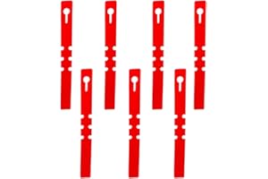 TOPHOMER Lot de 100 étiquettes en plastique pour plantes - Rouge - Réglable - À suspendre autour de l'arbre - Marqueurs de nom pour semences, légumes, fleurs et plantes en pot, jardinage, 2 x 21 cm