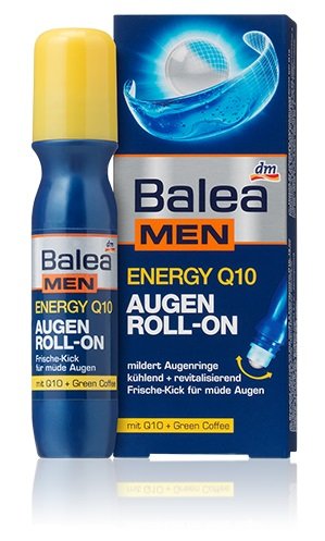 Balea Men Energy Q10 Eye-Zone Roll-on For Tired Eyes – No Animal Testing - 15ml
