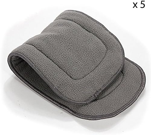 Set of 5 Bamboo Inserts for Washable Reusable Nappy (Bamboo Charcoal)