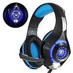 Beexcellent Casque PS4 Gaming, Casque Gamer 3.5mm avec Micro Premium Anti Bruit Audio Stéréo Basse avec LED Lampe Jeux Vidéo Gaming Compatible pour PS4, PS3, PC, Xbox One, Laptop, Tablette, et Tous les Smartphone