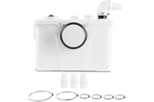 Ansobea Pompa fecale da 700 W, pompa per acqua sporca, 190 l/min, impianto di sollevamento, pompa per acque reflue molto silenziosa, 4 in 1, per WC, doccia e lavandino