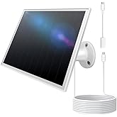 Panneau solaire de 8W pour caméra de sécurité extérieure, chargeur de panneau solaire 5V avec ports Micro USB et USB - C, com