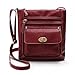 Produktbild Schultertaschen Damen Btruely Retro Handtaschen Mädchen Schulter Messenger Taschen Damen Leder Umhängetasche (Rot)
