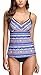 Attraco Damen Two Piece Tribal Tankini Set Mit Schwarzem Slip Azteken