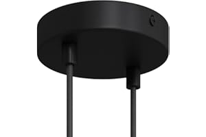 ‎CREATIVE CABLES creative cables - Zylindrischer 2-Loch-Lampenbaldachin Kit aus Metall - Zylindrisch, Schwarz