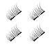 Produktbild Magnetische Wimpern, Skitic 3D Künstliche Wiederverwendbar Magnetic Eyelashes Natürlicher Blick Augen Falsche Wimpern Verlängerung Ultra Dünne Faser ohne Kleber Allergie (1 Paar, 4 Stück)