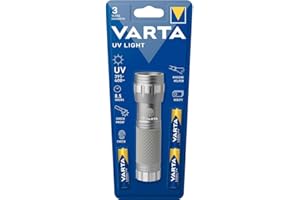 Latarka VARTA UV wraz z bateriami 3 x AAA – sprawia, że niewidzialne staje się widzialne, pomocna w utrzymywaniu higieny