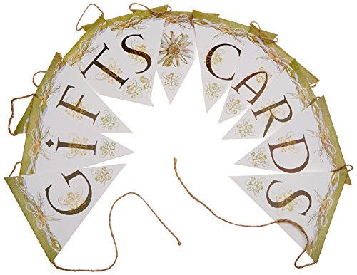 Party Parade Boda rústico regalo y tarjetas Banderín Banner