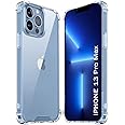 TheGiftKart Ultra-Hybrid Crystal Clear Back Cover Case For Iphone 13 Pro Max|Camera & Screen Protection Bumps|Shockproof Design|Hard Back Cover Case For Iphone 13 Pro Max (Pc & Tpu|Transparent)