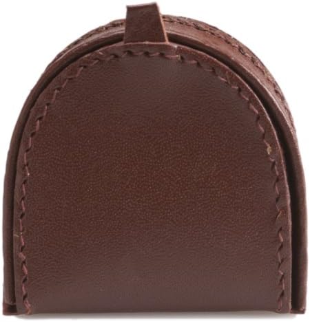 Oakgrain Genuine Leather Coin Purse (1589) (Round Top, Brown)