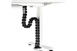 Cocoonkart 26 Pieces Under Desk Cable Management Snake for Office & Home Modular Wire Concealer System for Table, Workstation, Computer Setup Table Height up to 130cm - Black