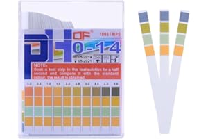 GNHG 100 Pièces feuilles de papier de test acide et basique (PH 0 à 14), bandelette urinaire, bandelette piscine, test ph piscine, grande zone de test du pH et de l'eau, test de l'eau, test de nitrate