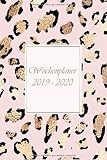 Wochenplaner 2019-2020: Modernes Cover Design in rosa Leopard, Oktober 2019 bis Dezember 2020, Wochen- und Monatsplaner, 1 Woche auf 2 Seiten, Kalender 15x21 cm by