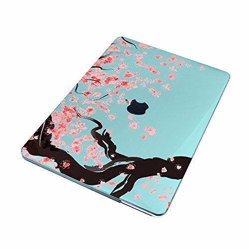 TwoL Kirschblüten Plastik Hartschale Hülle für MacBook Pro 15 2016 2017 Modell (A1707),Grau - 2