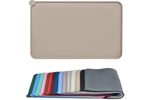 AUDWUD Silikon wasserdicht Hund und Katze Haustier Fütterung Matte,Anti-Rutsch-Tiernapf Matte,Haustier Fütterung Matte