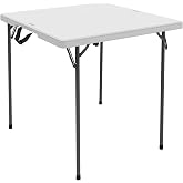 LIFETIME 92117 Heavy Duty Square Portable Folding Table, Measures 37" x 37" x 29", Durable, Sturdy and Lightweight, Includes