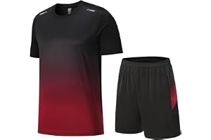 Beuwltpa träningsoverall herr 2 delar sommar joggingdräkt snabbtorkande funktionell skjorta andas sportdräkt färgstark sport