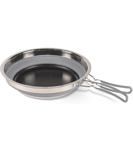 Casserole Pliable Kampa 1.5 Litre Gris - Ustensile Cuisine Camping Silicone Inox