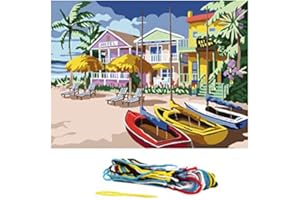 M & C Kit Canevas Barques 15 x 20 cm