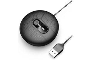 Kaysuda Micrófono USB de conferencia, condensador omnidireccional, micrófono de PC Plug & Play con algoritmo de voz AI ENC y AGC