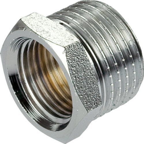 1/2 "x 3/8" Innengewinde-Außengewinde Reduzierstück Union Armaturen aus Messing verchromt